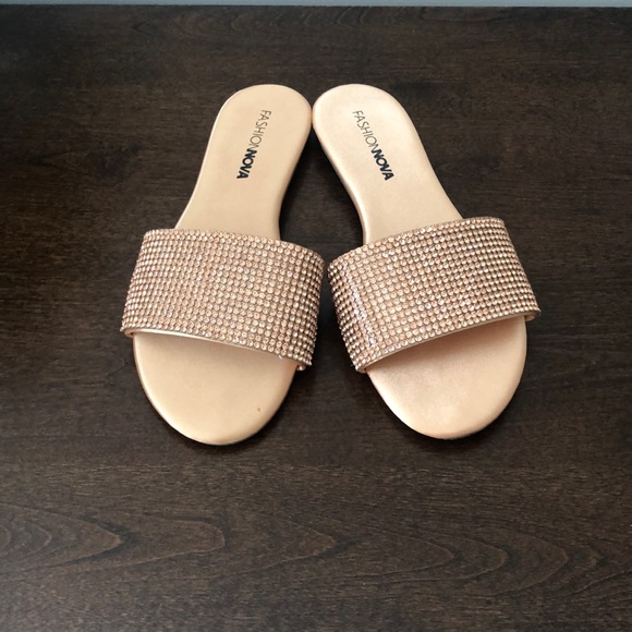 Rose Gold Slide Flats - Picture 3 of 4